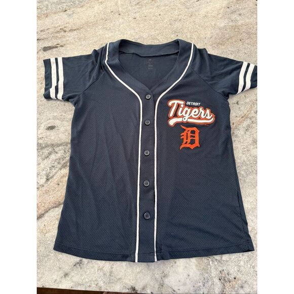 Victorias Secret Pink Detroit Tigers button down jersey small - Picture 1 of 5